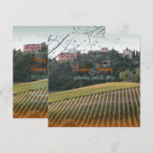 Vintage, Toscane Vinyard/bestemmingsbruiloft Kaart (Voorkant / Achterkant)
