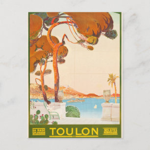 Vintage Toulon Cote D'Azur Provence Alpes Travel Briefkaart