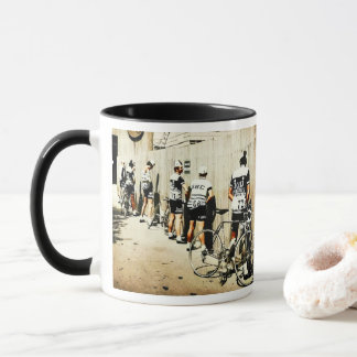 Vintage Tour de France Wielrenners Plaspauze Jaren Mok