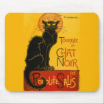 Vintage Tournée du Chat Noir Theophile Steinlen Muismat<br><div class="desc">Théophile Alexandre Steinlen Le Chat Noir Le Chat Noir was een 19e-eeuwse amusementsvestiging in het Bohemen Montmartre district in Parijs. De illustratie van het Art Nouveau poster van Théophile Steinlen uit 1896 is een advertentie voor een rondleiding naar andere steden van de groep van kabelentertainers van Le Chat Noir. Théophile...</div>