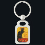 Vintage Tournée du chat Noir Theophile Steinlen Sleutelhanger<br><div class="desc">Théophile Alexandre Steinlen Le Chat Noir Le Chat Noir was een 19e-eeuwse amusementsvestiging in het Bohemen Montmartre district in Parijs. De illustratie van het Art Nouveau poster van Théophile Steinlen uit 1896 is een advertentie voor een rondleiding naar andere steden van de groep van kabelentertainers van Le Chat Noir. Théophile...</div>