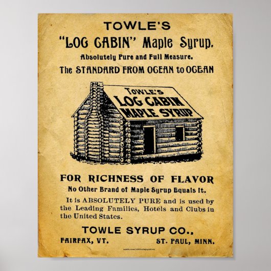 Vintage Towles Maple Syrup Print (Voorkant)