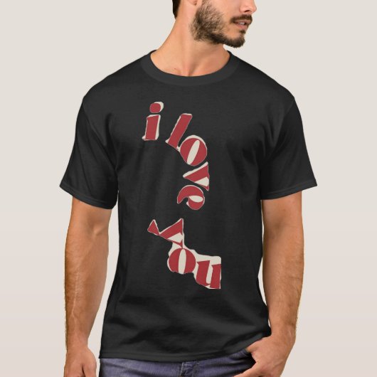 Vintage Traan Ik Hou Van Jou T-shirt (Voorkant)