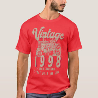 Vintage Tractor Farmer Birthday Born In 1998 & Est T-shirt