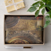 Vintage tractor rode tractor Boerderij Tissuepapier (Geschenk)