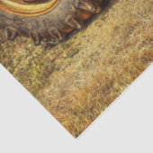 Vintage tractor rode tractor Boerderij Tissuepapier (Detail)