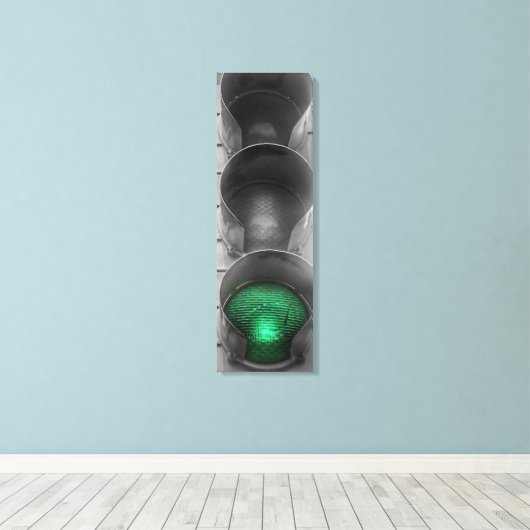 Vintage Traffic Light Canvas Art (Insitu (Houten vloer))