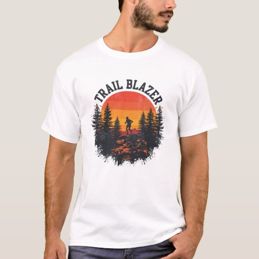 Vintage Trail Blazer Bergloper T-shirt (Voorkant)