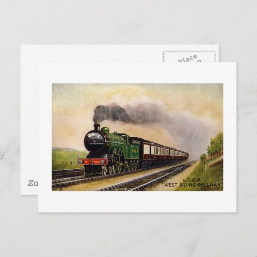 Vintage-Train-West Riding Pullman Briefkaart (Voorkant / Achterkant)