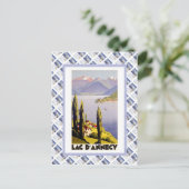 Vintage Traject poster, Lac d'Annecy Briefkaart (Staand voorkant)