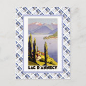 Vintage Traject poster, Lac d'Annecy Briefkaart (Voorkant)