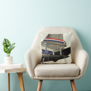 Vintage transportatie, onderhoud voor vliegtuigen kussen