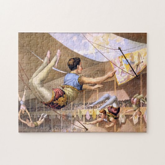 Vintage Trapeze Artist Puzzle Legpuzzel (Horizontaal)