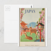Vintage Travel 1930 Japan Briefkaart (Voorkant / Achterkant)