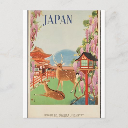 Vintage Travel 1930 Japan Briefkaart (Voorkant)