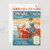 Vintage Travel Ad Briefkaart (Voorkant / Achterkant)