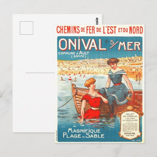 Vintage Travel Ad Briefkaart (Voorkant / Achterkant)