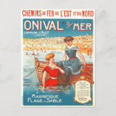 Vintage Travel Ad Briefkaart (Voorkant)