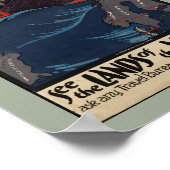 Vintage Travel Advertisement Land van de Vikingen Poster (Hoek)