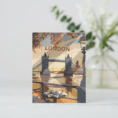 Vintage Travel Aesthetic Londen Briefkaart (Staand voorkant)