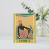 Vintage Travel Africa Retro Tourism Briefkaart (Staand voorkant)