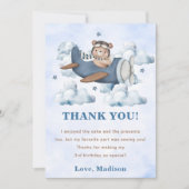 Vintage Travel Airplane Birthday Party Kaart (Voorkant)