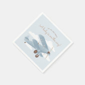 Vintage Travel Airplane Boy Baby shower Servet (Hoek)