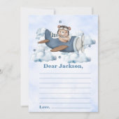 Vintage Travel Airplane Time Capsule Note Messag Kaart (Voorkant)