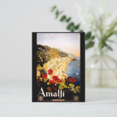 Vintage Travel Amalfi Italië Briefkaart (Staand voorkant)