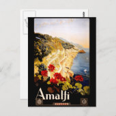 Vintage Travel Amalfi Italië Briefkaart (Voorkant / Achterkant)