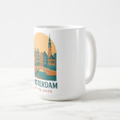 Vintage Travel Amsterdam Netherlands Coffee Mug  Koffiemok (Voorkant rechts)