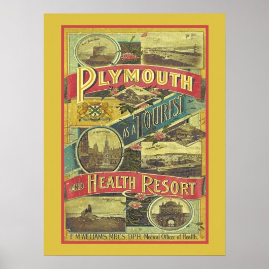 Vintage Travel and Tourist Guide of England Poster (Voorkant)