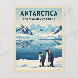 Vintage Travel Antarctica Nature Landscape Retro Briefkaart