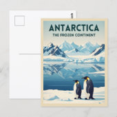 Vintage Travel Antarctica Nature Landscape Retro Briefkaart (Voorkant / Achterkant)