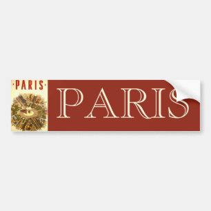 Vintage Travel, Arc de Triomphe Paris Frankrijk Bumpersticker