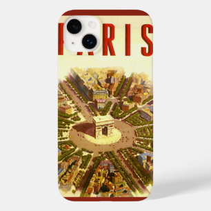 Vintage Travel, Arc de Triomphe Paris Frankrijk Case-Mate iPhone 14 Plus Hoesje