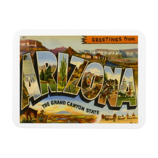 Vintage Travel Arizona Magneet (Horizontaal)
