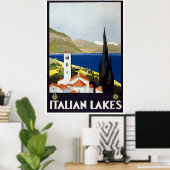 Vintage Travel Art Deco Poster Italiaanse meren (Thuiskantoor)