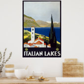 Vintage Travel Art Deco Poster Italiaanse meren (Keuken)