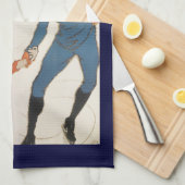 Vintage Travel, Art Deco, Winter Davos Zwitserland Theedoek (Quarter Fold)