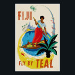 Vintage Travel Art Poster Oceanic Fiji<br><div class="desc">Fiji Travel Fine Art Giclee Print (reproductie). Pas de grootte van het poster,  de textuur,  de rand en/of het lijst aan zodat deze aan uw smaak zijn aangepast.</div>