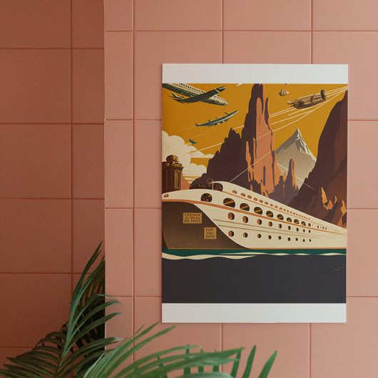 Vintage Travel Art-Poster voor bootstralen Poster