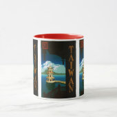 Vintage Travel Asia, Taiwan Pagoda Tiered Tower Mok (Midden)