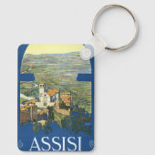 Vintage Travel Assisi Italië Francesco Basilica Sleutelhanger (Achterkant)