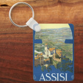 Vintage Travel Assisi Italië Francesco Basilica Sleutelhanger (Voorkant)