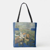 Vintage Travel Assisi Italië Francesco Basilica Tote Bag (Achterkant)