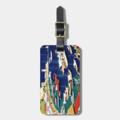 Vintage Travel Athens Griekenland Bagagelabel (Voorkant verticaal)