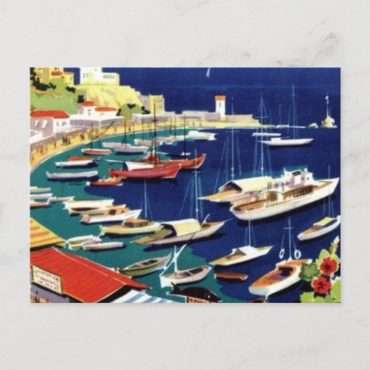 Vintage Travel Athens Griekenland Briefkaart (Voorkant)