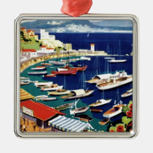 Vintage Travel Athens Griekenland Metalen Ornament