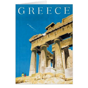 Vintage Travel Athens Griekenland Parthenon Temple